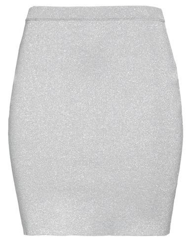 Federica Tosi Woman Mini skirt Silver Size 6 Viscose, Polyester, Metallic Polyester | YOOX (US)