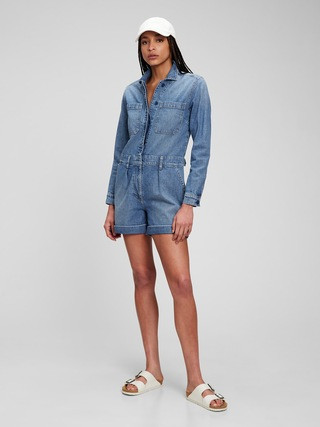 Denim Utility Romper with Washwell | Gap (US)