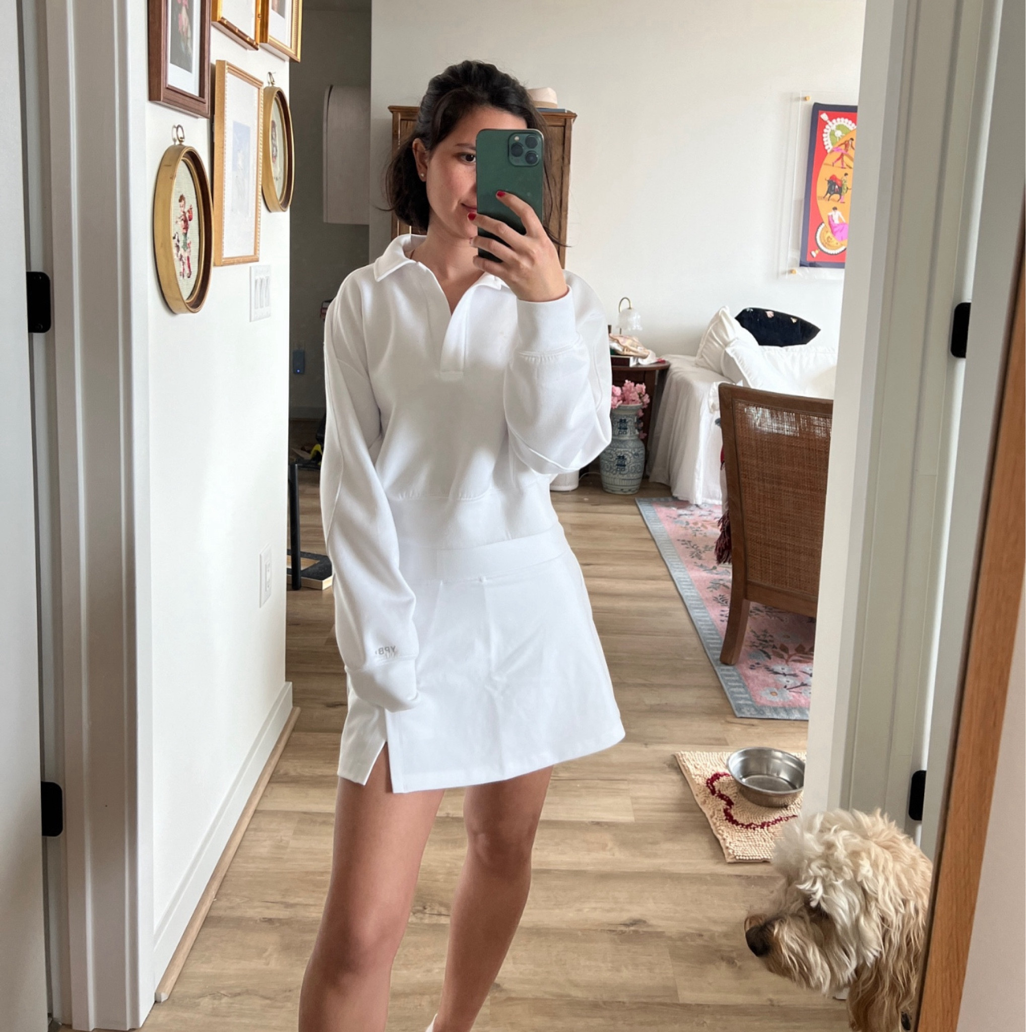 Sweatshirt Small
Skort XS petite 

Tennis outfit, pickle ball outfit, white skirt, Abercrombie, petite, over 30, walk, atheleisure, all white, skort

#liketkit #LTKstyletip #LTKfitness #LTKActive

#LTKfitness #LTKActive #LTKsalealert