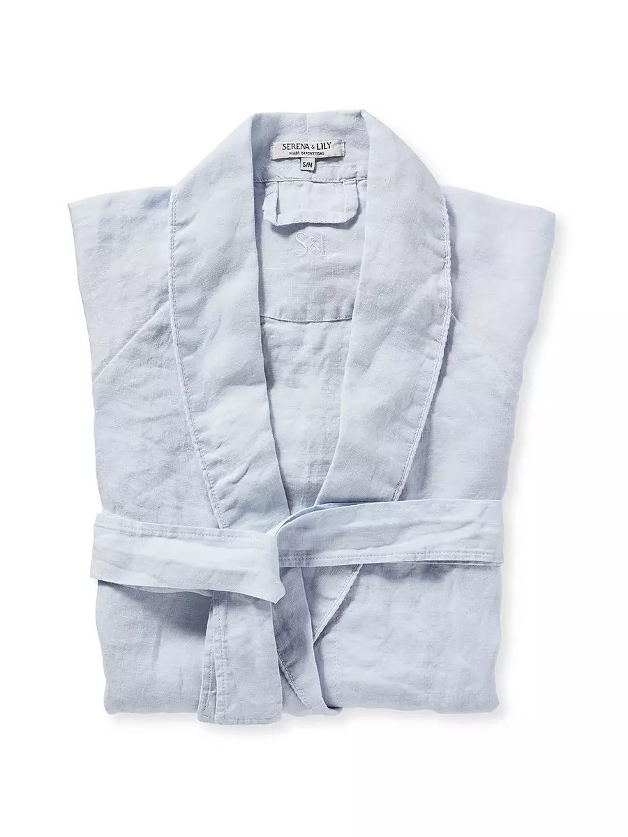 Positano Linen Robe | Serena and Lily