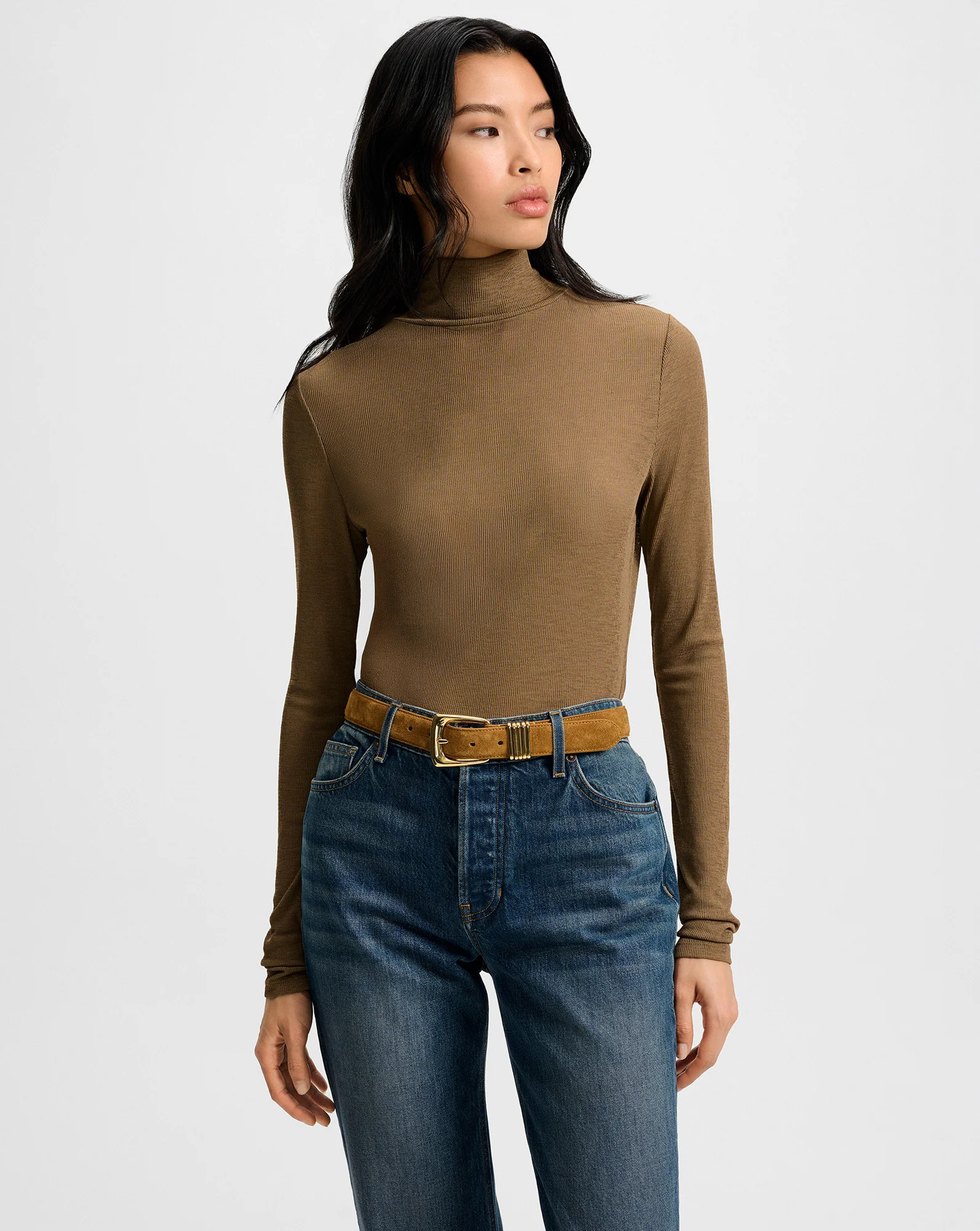 Wyeth Ribbed Turtleneck Top | Veronica Beard