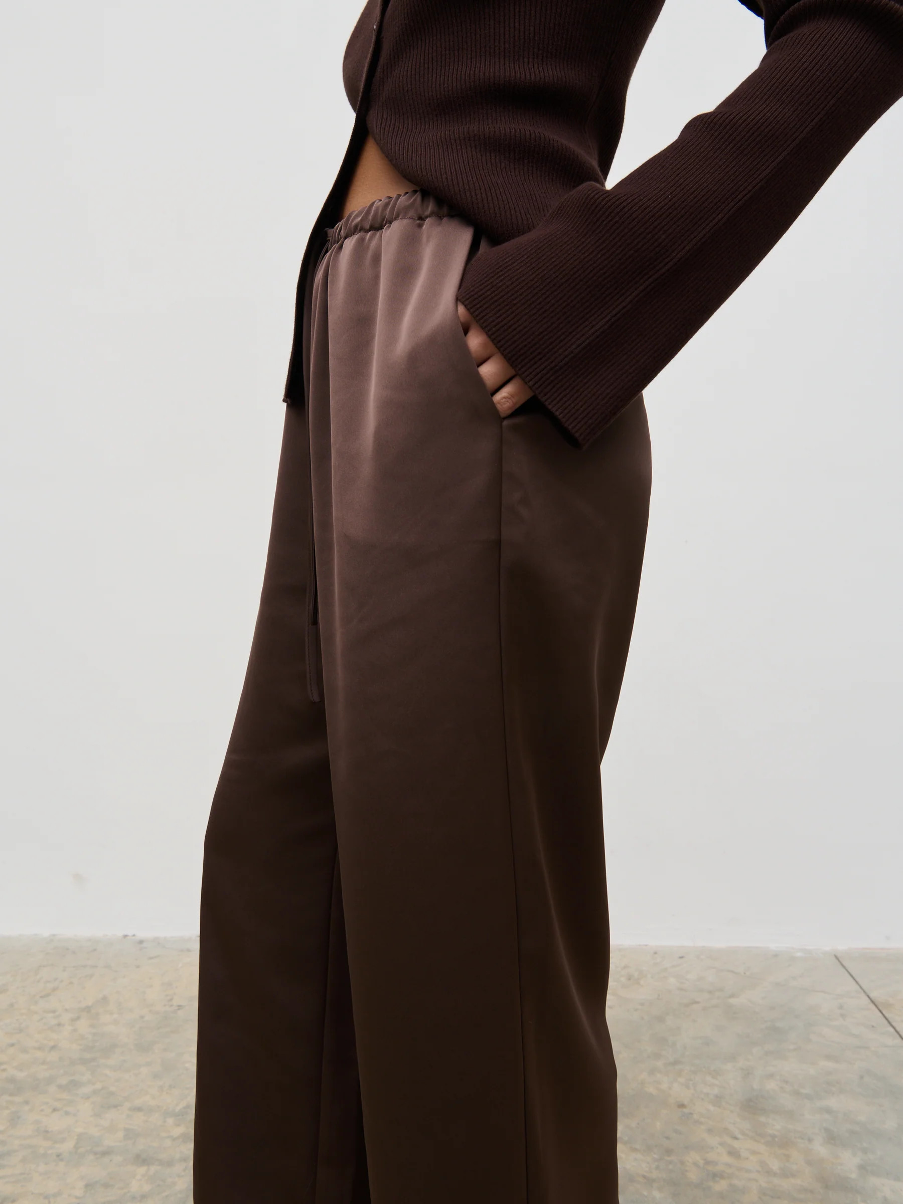 Breya Satin Drawstring Trousers | Pretty Lavish (UK)