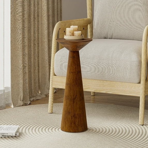 COZAYH Mesa Auxiliar Alta de Granja, Soporte Pequeño para Plantas de Madera Maciza, Mesa Redonda... | Walmart (US)