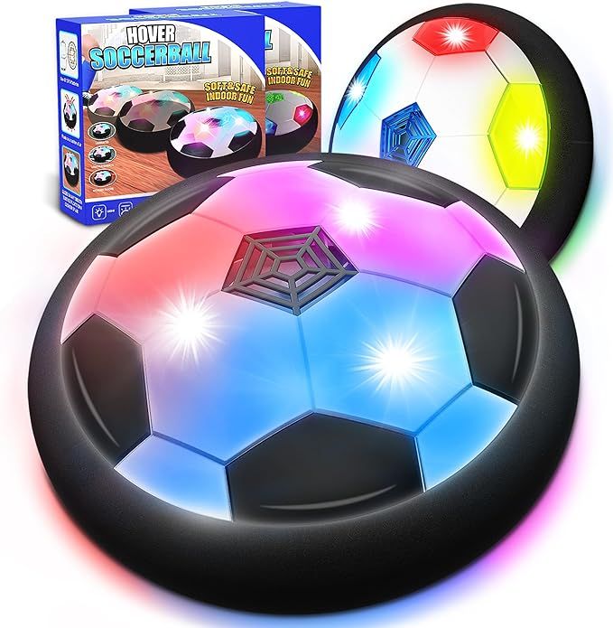 KKONES Kids Toys Hover Soccer Ball (Set of 2), Battery Operated Air Floating Soccer Ball with LED... | Amazon (US)
