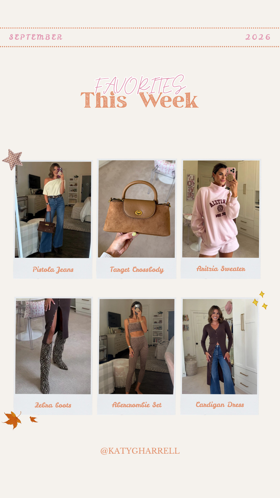 Favorites this week!! 🍂 Linking more top sellers below! 

abercrombie, pistola, nordstrom, aritzia, target, fall outfits women, autumn outfits, Katy Harrell 

 #LTKootd #LTKSeasonal #LTKSaleAlert