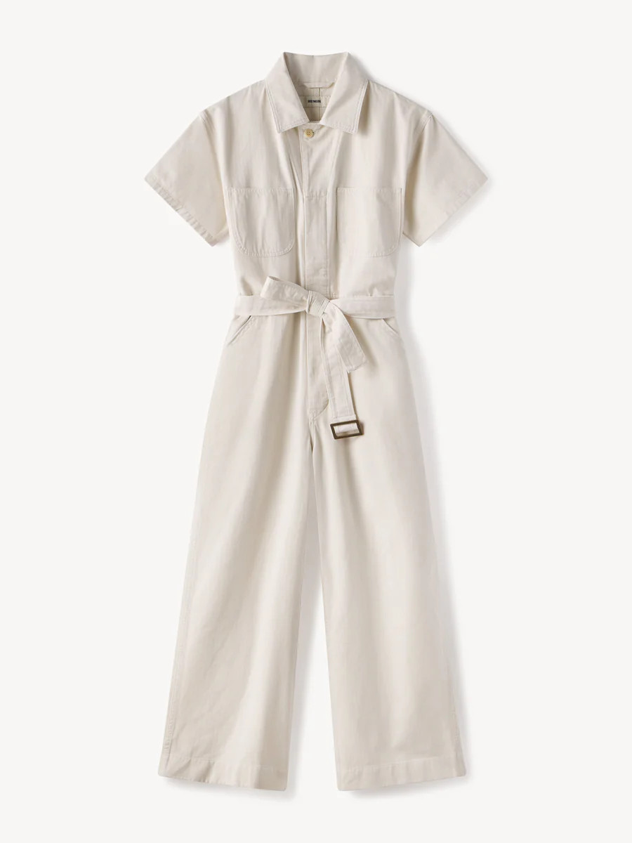 Lantern Herringbone Twill S/S Utility Jumpsuit - Buck Mason- Modern American Classics | Buck Mason