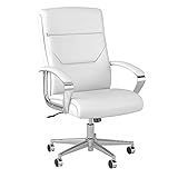 Bush Business Furniture South Haven High Back Leather Executive Office Chair, White | Amazon (US)