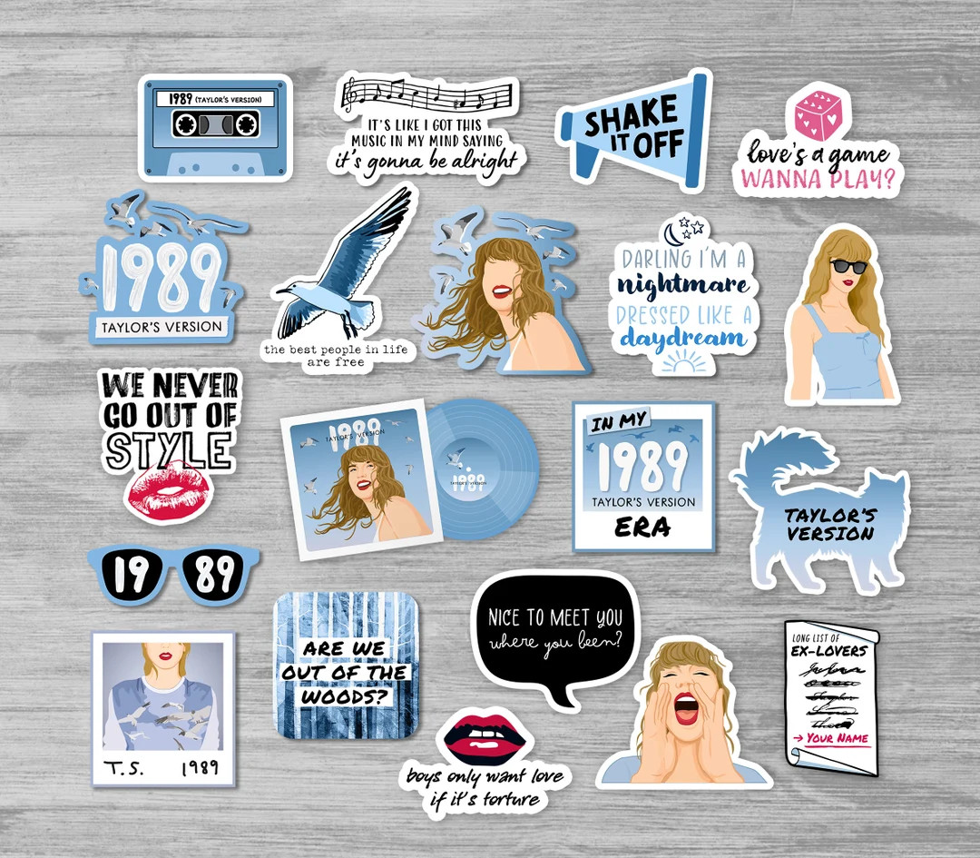 1989TV Stickers Set of 20 Glossy Die-cut Vinyl Stickers TS - Etsy | Etsy (US)