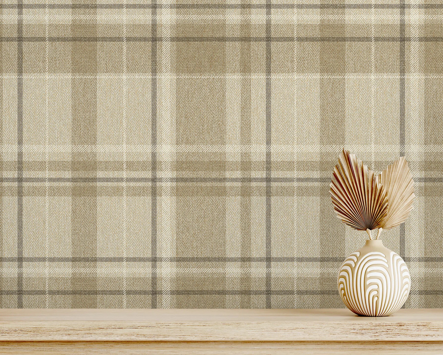Harris Plaid Chevron Wallpaper | Wayfair North America