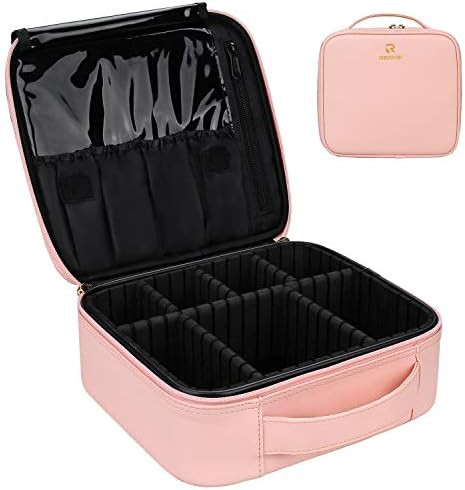 Relavel Travel Makeup Train Case Makeup Cosmetic Case Organizer Portable Artist Storage Bag 10.3 ... | Amazon (US)