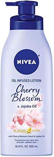 NIVEA Cherry Blossom and Jojoba Oil Infused Lotion, Moisturizing Body Lotion for Dry Skin, 16.9 Fl Oz Pump Bottle | Amazon (US)