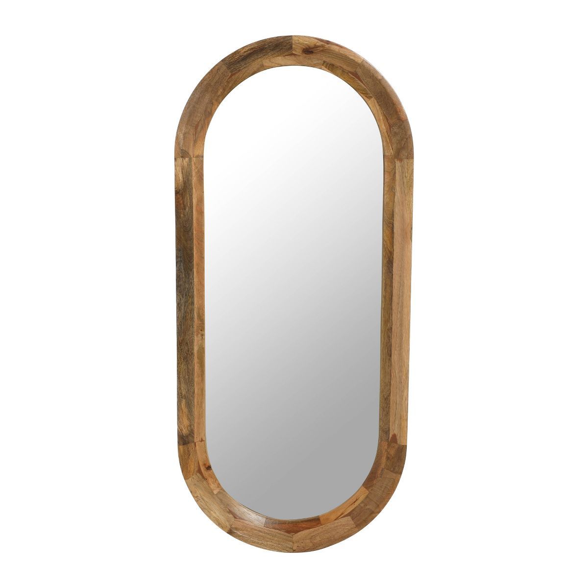 Storied Home Oval Wood Framed Wall Mirror Natural | Target