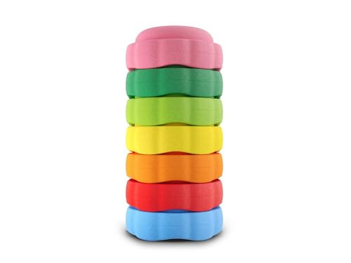 Pebblestones EPP Stepping Stones (Set of 7): Versatile Toys to Encourage Movement, Open-Ended Play, Cognitive & Motor Skills, Independence, and Healthy Growth for Children (Gentle Dreamscape) | Amazon (US)