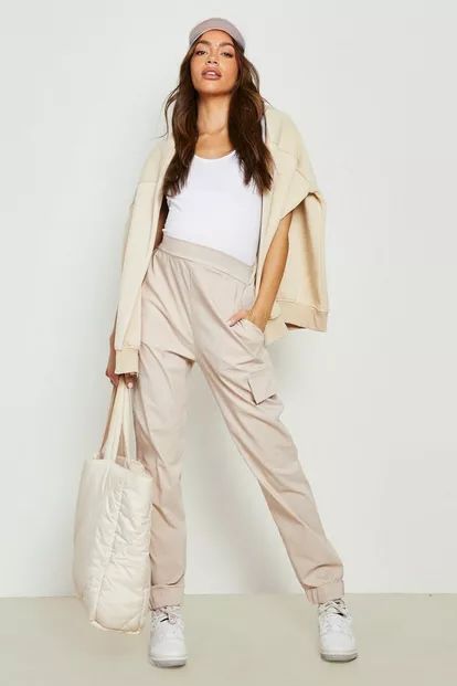 Maternity Tapered Cargo Trousers | Boohoo.com (US & CA)