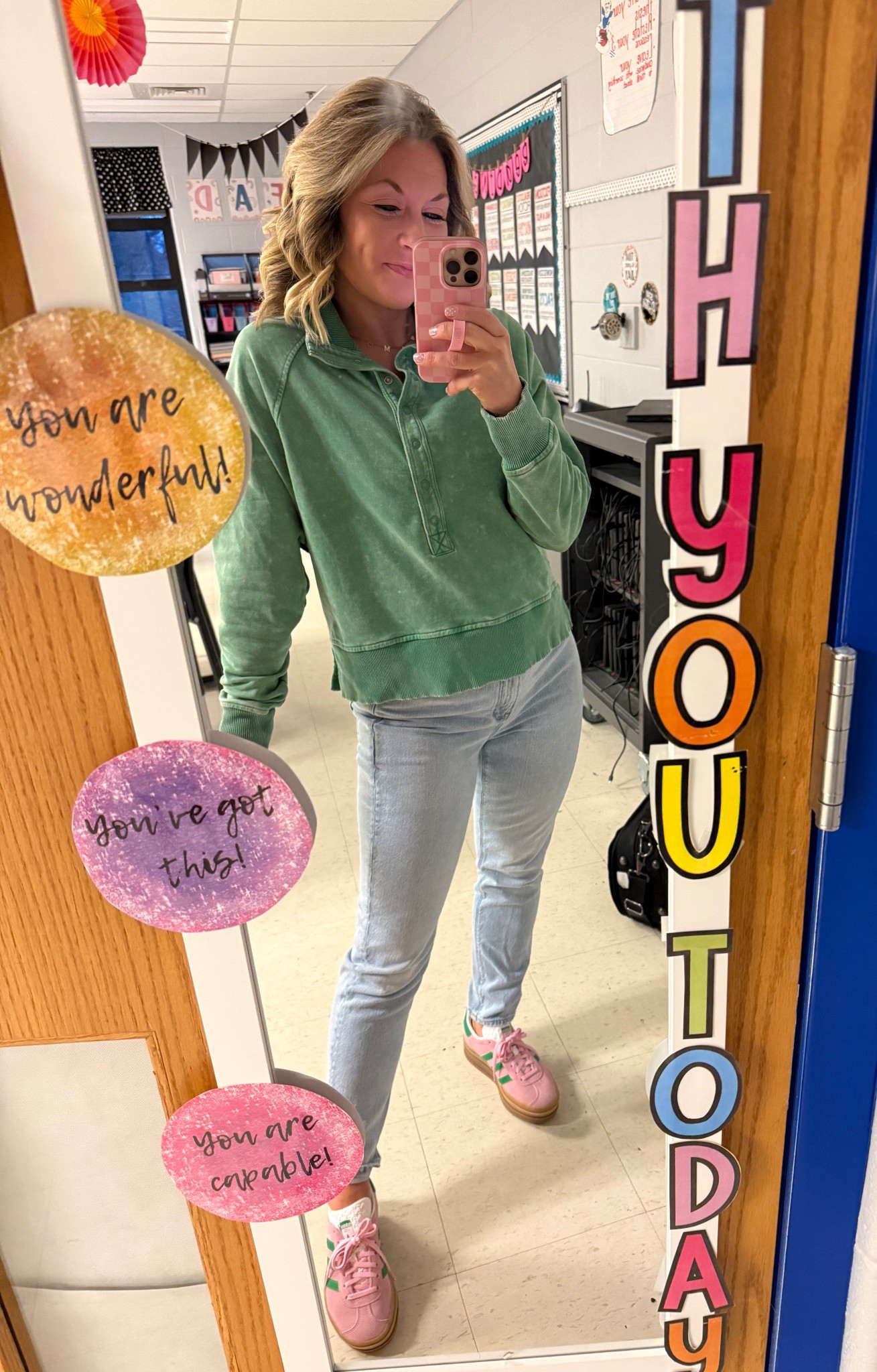 Love this sweatshirt so much I have it in green and blue! 

00 jeans
XS sweatshirt 
5.5 shoes 

#LTKsalealert #LTKfindsunder50 #LTKshoecrush