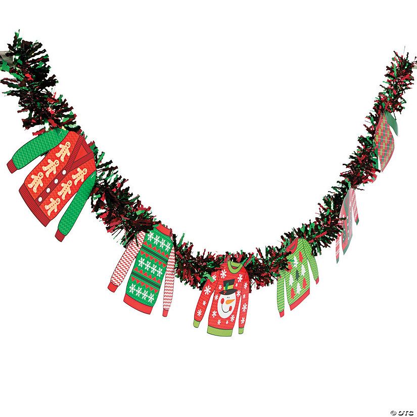 6 Ft. Ugly Sweater Tinsel Garland | Oriental Trading Company
