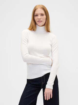Ribbed Turtleneck T-Shirt | Gap Factory