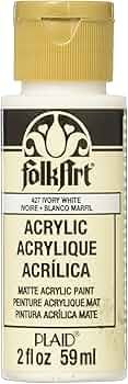 FolkArt Acrylic Paint in Assorted Colors (2 oz), 427, Ivory White | Amazon (US)