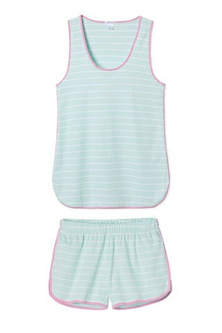 Pima Tank-Short Set in Spritz | LAKE Pajamas