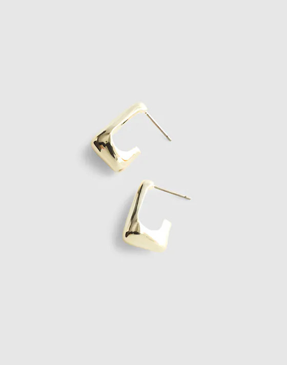 Sculpted Teardrop Small Hoop Earrings | Madewell
