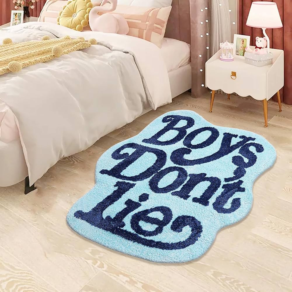 UKELER Boys Don't Lie Bathroom Rugs 39×35 Inch Cute Absorbent Accent Bathtub Rug Washable Shower... | Amazon (US)