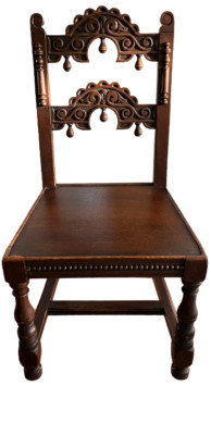 RareFind Antique Chair-17th Century English Derbyshire Oak Backstool Grand Rapid | eBay US