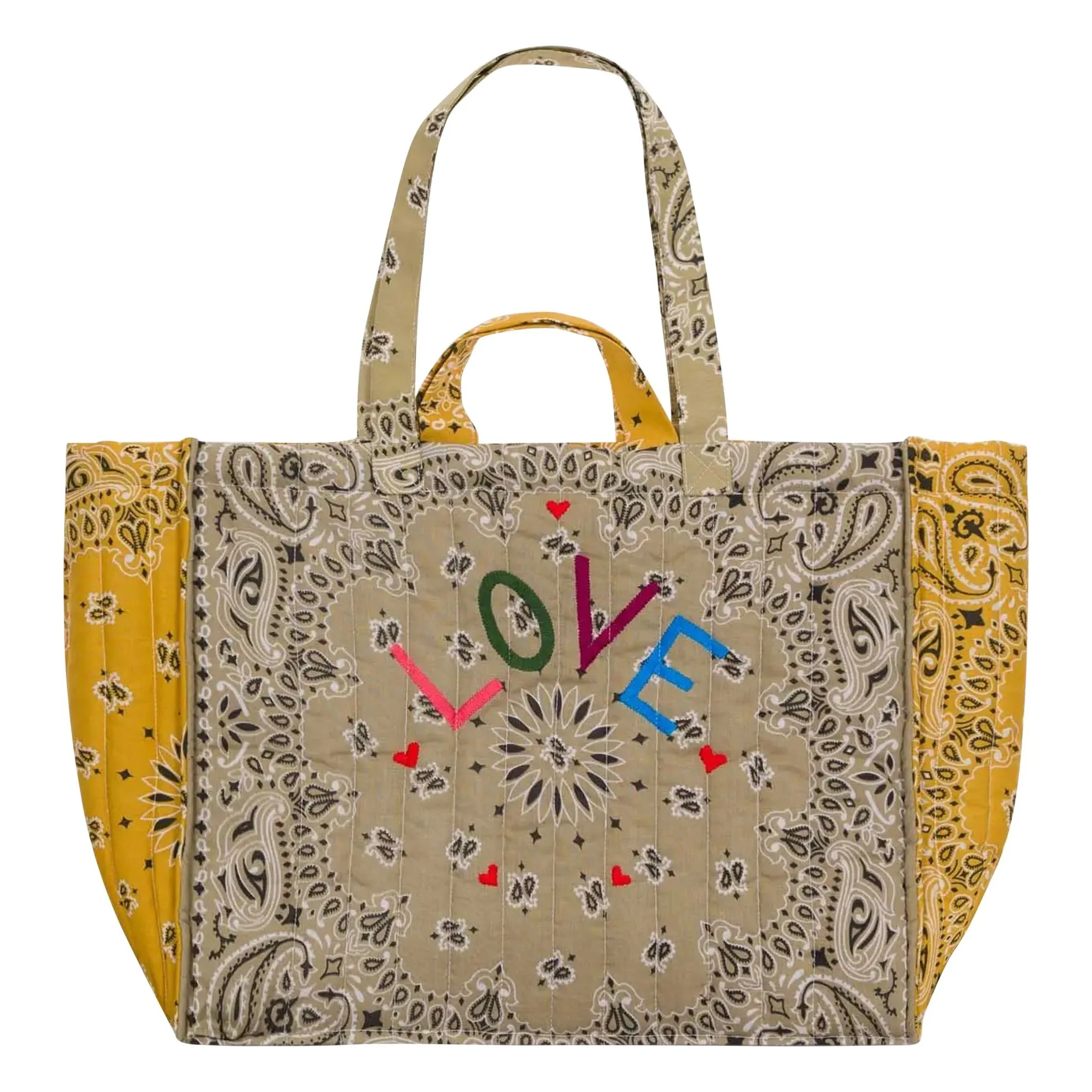 Maxi Cabas Matelassé Love | Mustard | Smallable