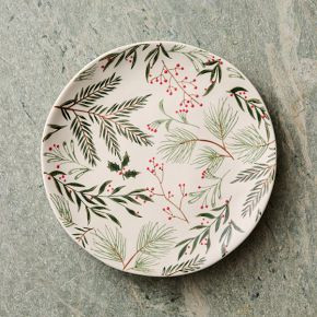 Tannenbaum Winter Berries Stoneware Dinner Plate Sets | West Elm (US)