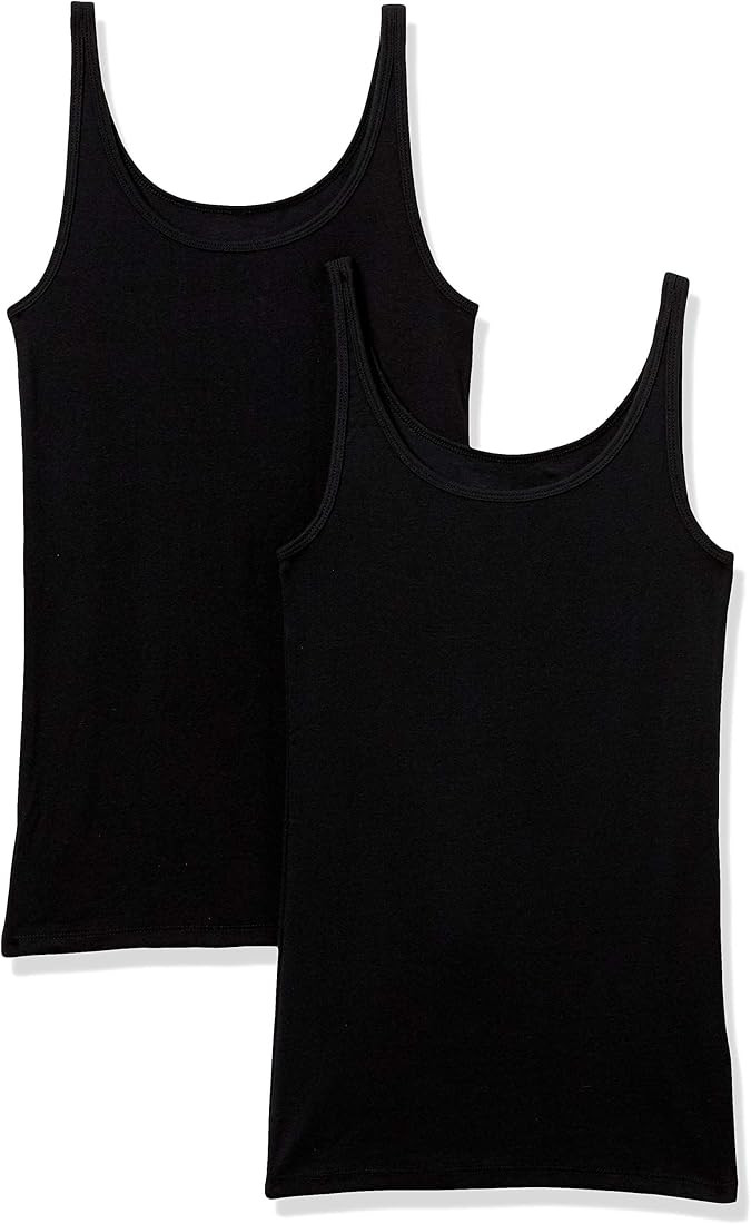 Amazon Essentials Women's Slim-Fit Thin Strap Tank Top, Pack of 2 | Amazon (US)
