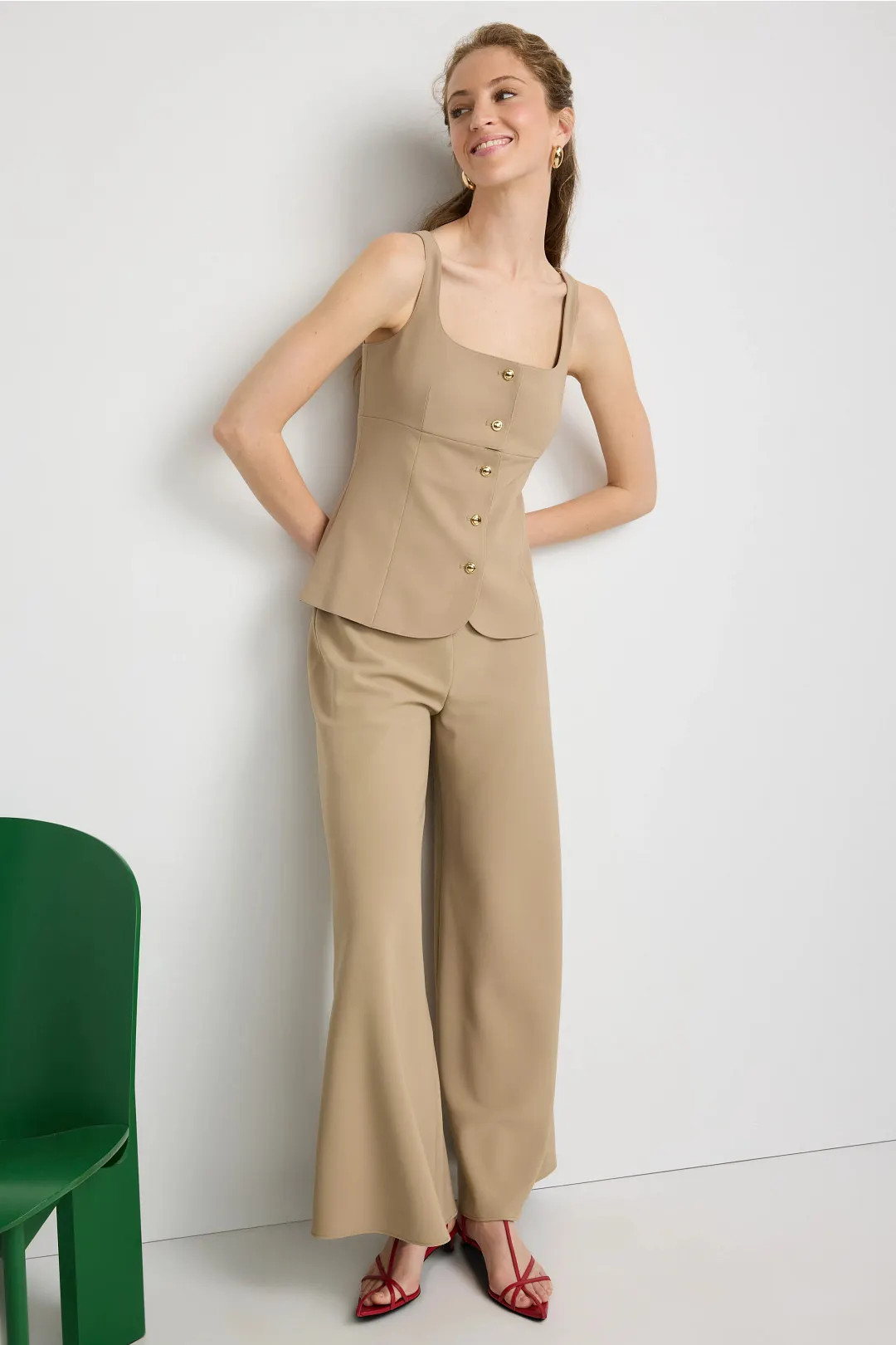 Wide Leg Twill Pants | Rent the Runway