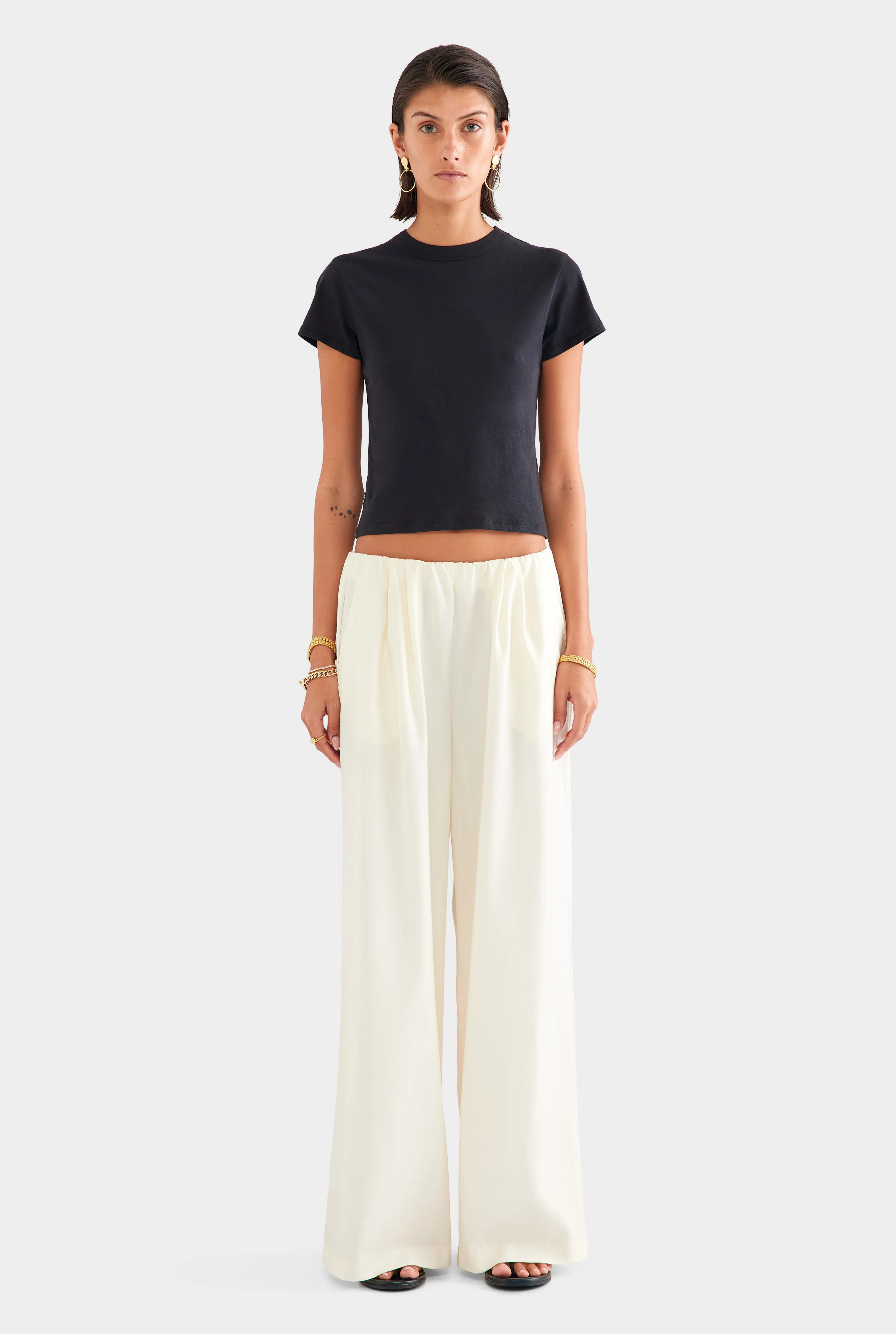 Venroy - Womens Relaxed Wool Wide Leg Trouser | Venroy AU