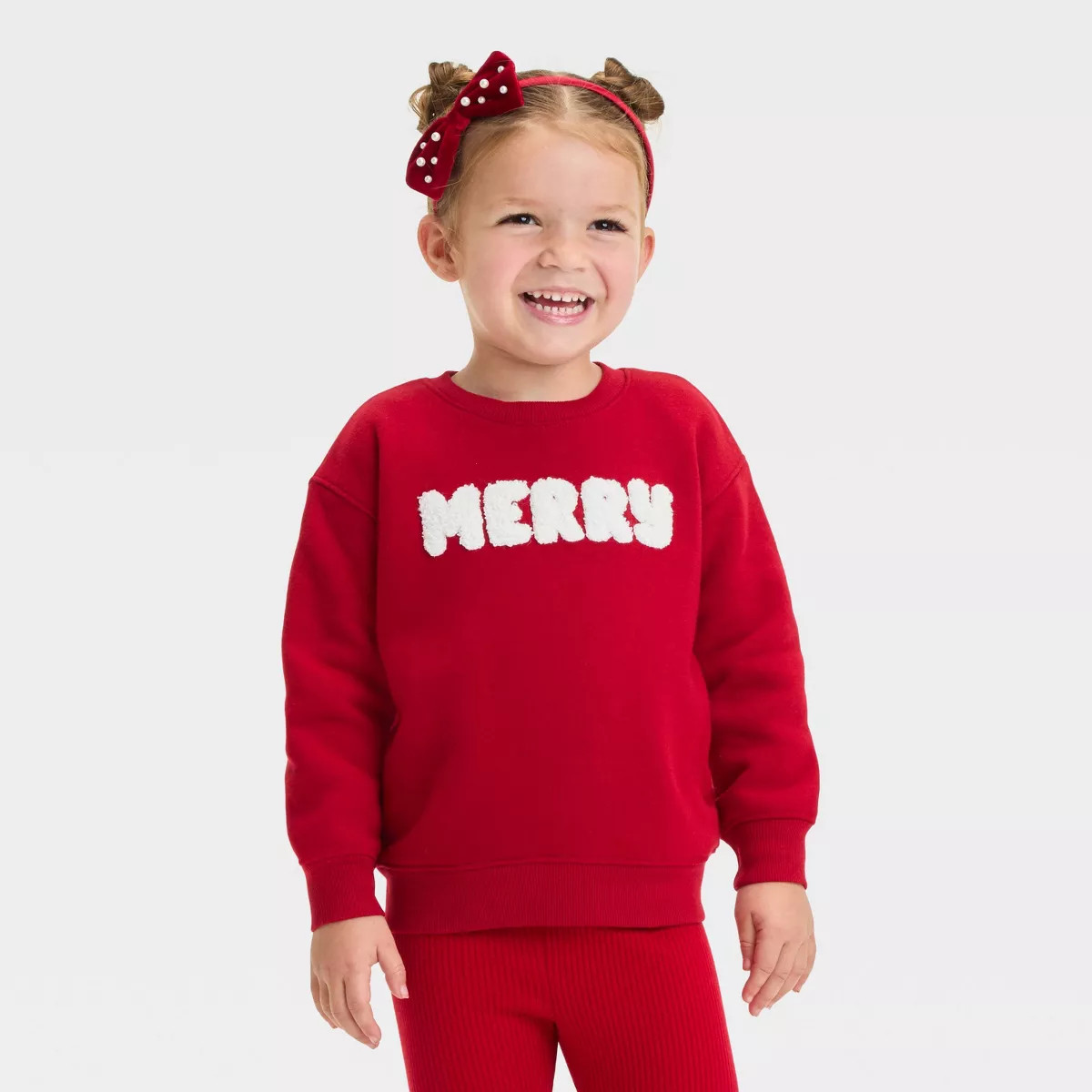 Toddler Girls' Christmas Fleece Sweatshirt - Cat & Jack™ | Target