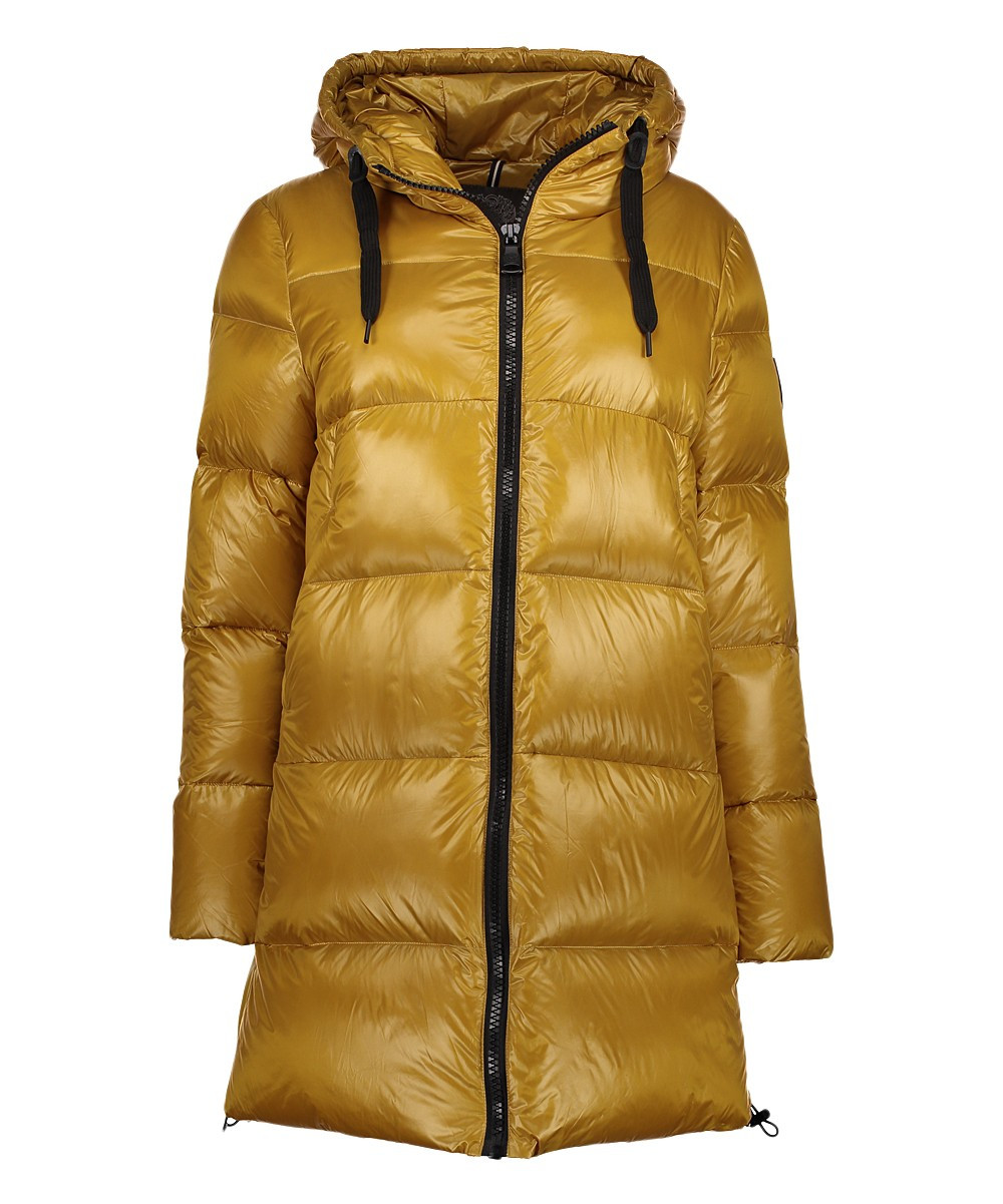 Vince Camuto Women's Puffer Coats Mustard - Mustard Hooded Puffer Coat - Women | Zulily