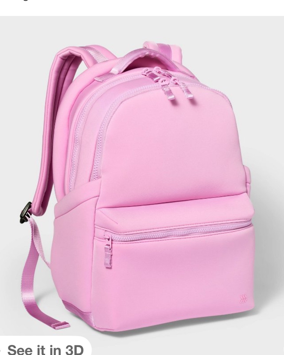 14L Faux Neoprene Backpack - All In Motion brand 


Made for: school, travel
• Moves with: faux neoprene
• Must-have features: 14L capacity, fits up to 16in laptop, interior pocket, exterior pocket, water-bottle pocket, water repellant, top handle, backpack straps

#LTKActive #LTKKids #LTKTravel