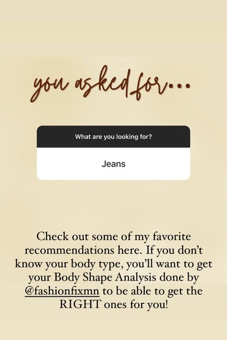 Request// jeans 

#LTKCyberWeek #LTKplussize #LTKmidsize