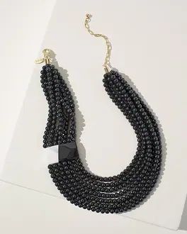Black and White Multi-Strand Necklace | Chico's