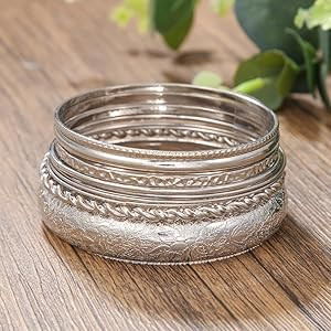 16Pcs Gold Bangle Bracelets for Women - Multi Layer Stackable Textured Bracelets Boho Jewelrys Se... | Amazon (US)