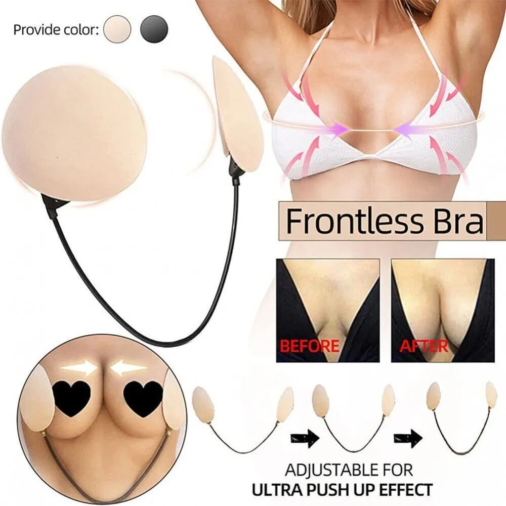 Bras Kit Push Up Backless Strapless UShaped Frontless Gathering Nipple Stickers Deep Plunge Invis... | DHGate