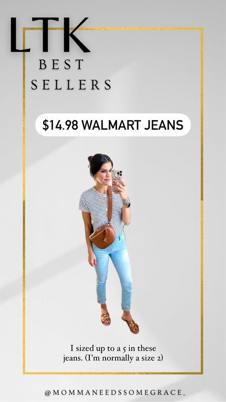 February most loved items! $14.98 Walmart jeans! I sized up to a 5. Walmart tee is size small. 

#LTKfindsunder50 #LTKsalealert #LTKSeasonal