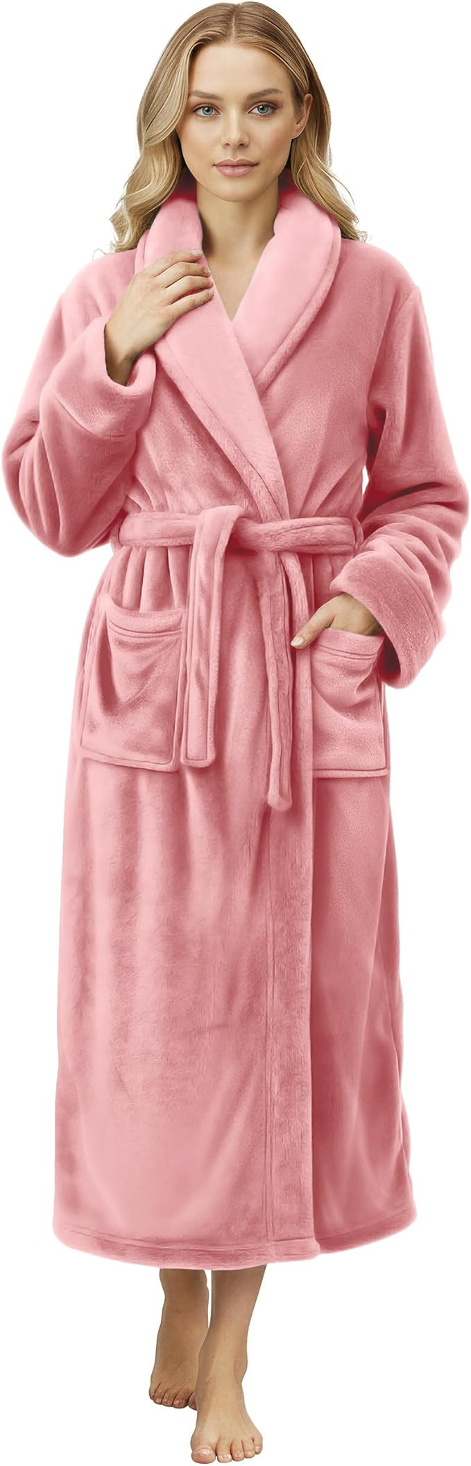 NY Threads Premium Womens Robe, Plush Fleece Long Bath Robe for Women, Fluffy Soft Women's Bathro... | Amazon (US)