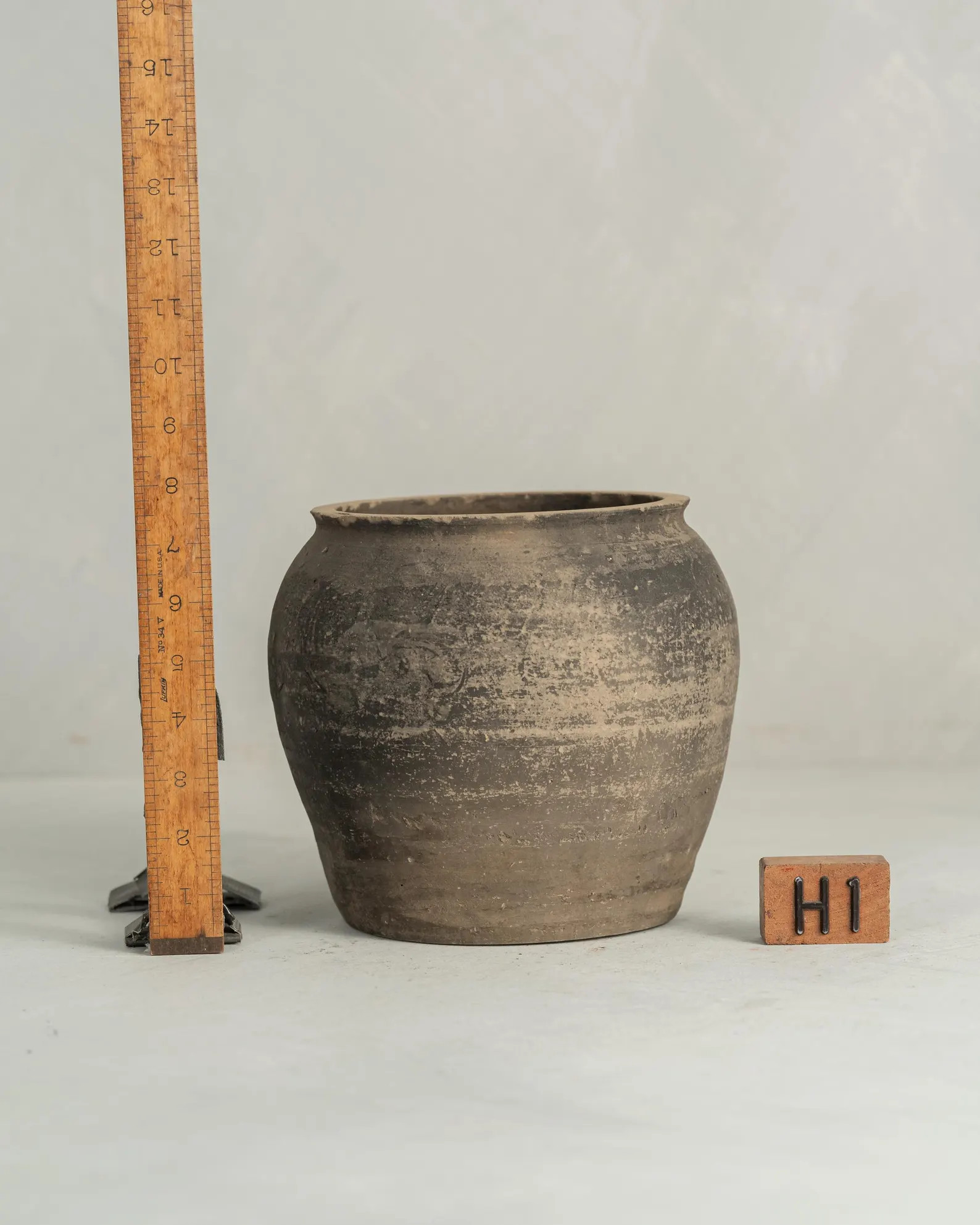 Vintage Clay Vase Rustic Terracotta Pottery a in Black and Grey With No Handles (free Shipping) -... | Etsy (US)