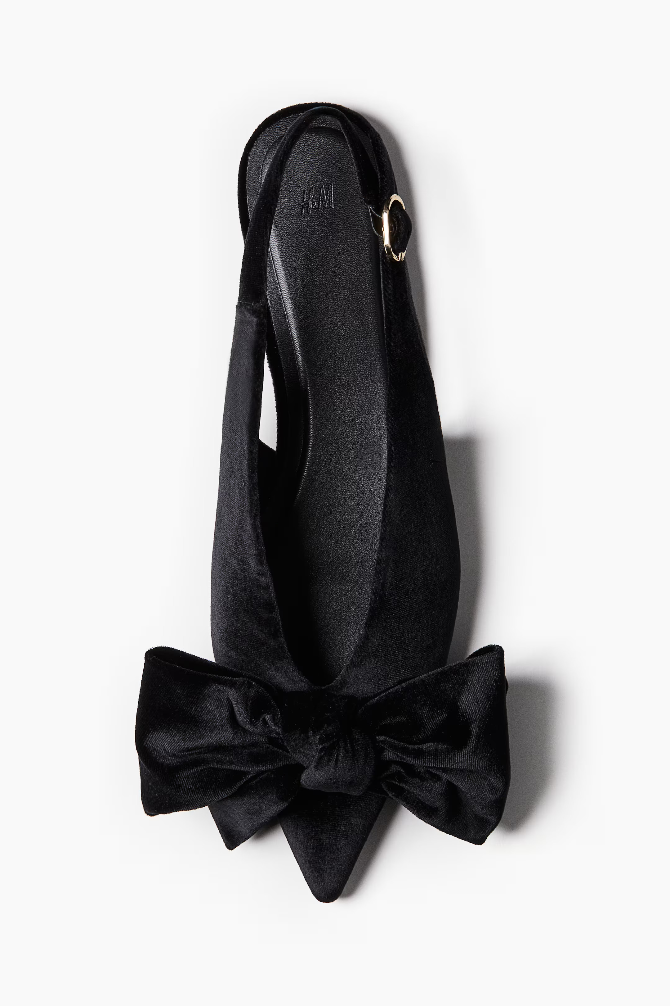 Bow-detail velour slingbacks | H&M (UK, MY, IN, SG, PH, TW, HK)