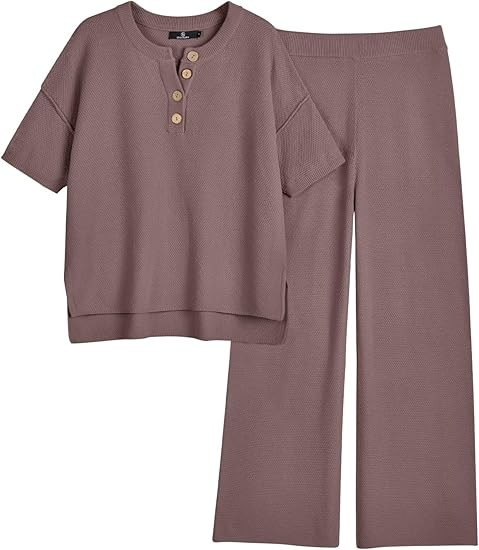 LILLUSORY Lounge Sets for Women 2 Two Piece Summer Outfits 2025 Matching Clothing Beach Vacation ... | Amazon (US)