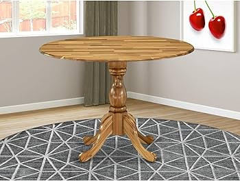 East West Furniture Dublin Dining Table, 42x42 Inch, Natural | Amazon (US)