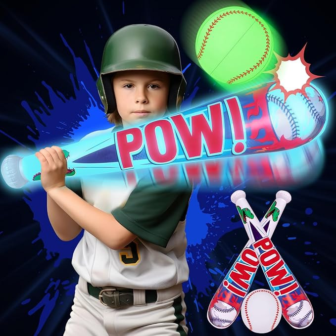 Geefuun Pool Toys Beach Games for Kids - Inflatable Baseball with LED Light-up Glow in The Dark B... | Amazon (US)