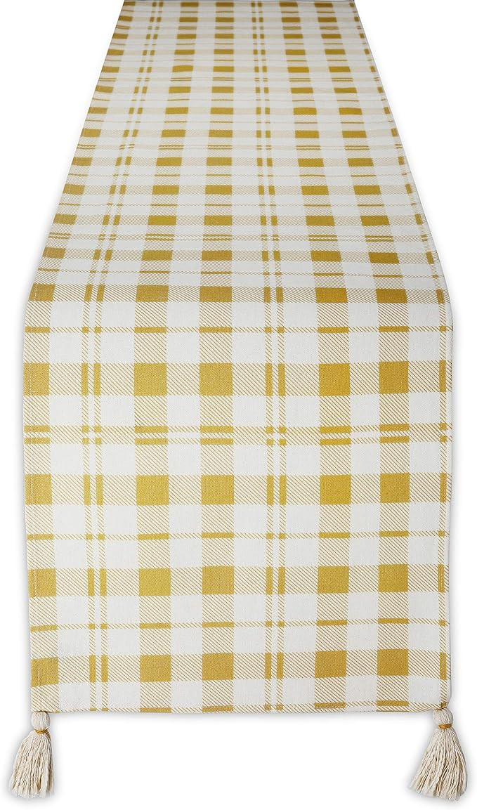 Folkulture Gingham Table Runner with Tassels for Home Dining Table, Farmhouse Style Décor or Kit... | Amazon (US)