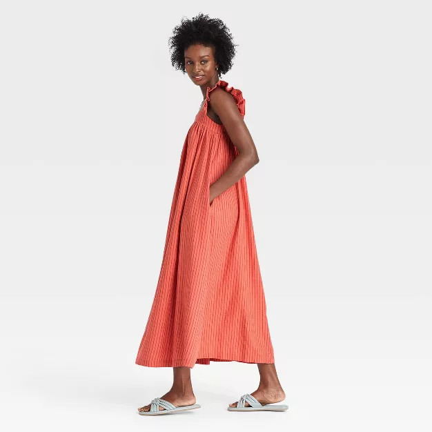 Women's Short Ruffle Sleeve A-Line Dress - A New Day™ | Target