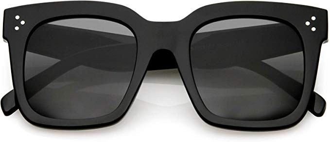 zeroUV - Retro Oversized Square Sunglasses for Women with Flat Lens 50mm | Amazon (US)
