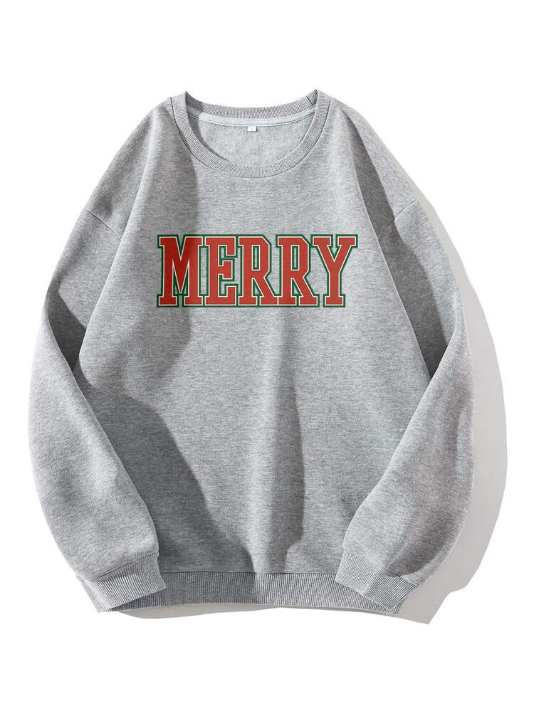 Letter Graphic Thermal Lined Sweatshirt | SHEIN