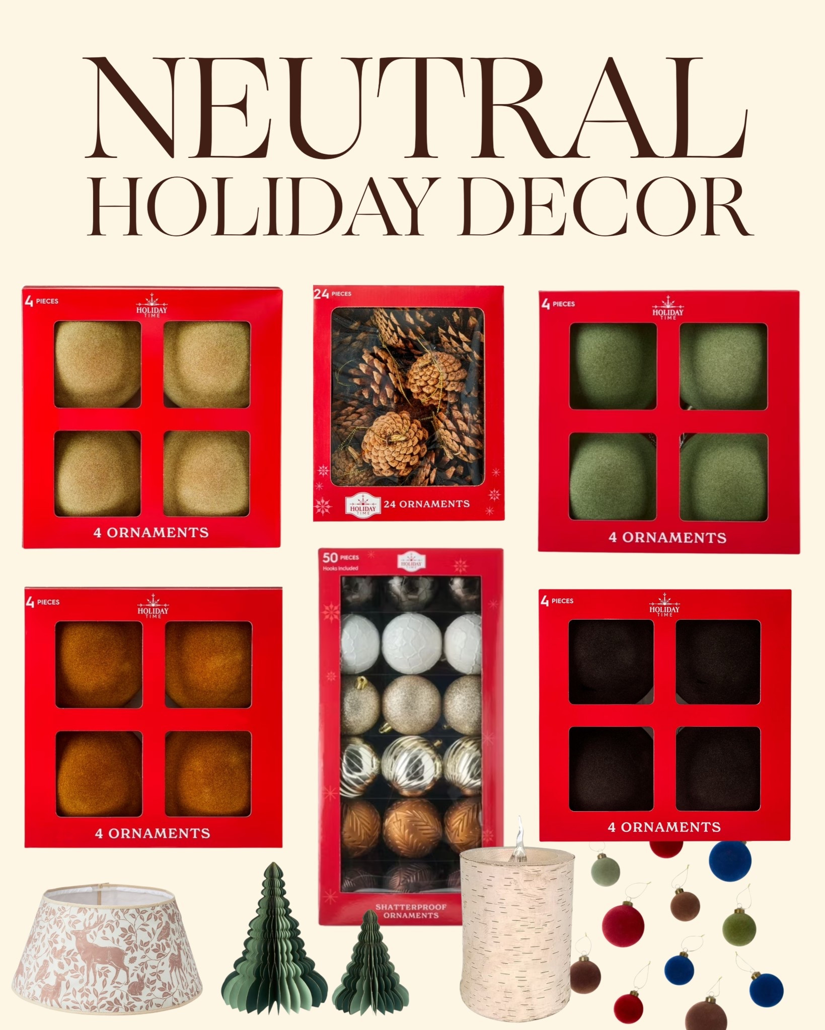 **Our Neutral Holiday Decor collection is here** to bring that chic, earthy vibe to your home this season. Think cozy textures, warm browns, and subtle greens—perfect for a sophisticated holiday look.

Which piece catches your eye first? The velvet ornaments, the natural wood elements, or the frosted 

#NeutralHolidayDecor #HolidayDecor #ChristmasDecor #CozyChristmasVibes #AestheticHome #EarthyTones  #NeutralChristmas  #HomeDecorInspiration #ChristmasAesthetic #ShopTheLook #HolidayVibes #HolidayDecorating #AmazonFinds #WalmartFinds #SheinFinds #TargetFinds

#LTKmomlife #LTKCyberWeek #LTKHoliday